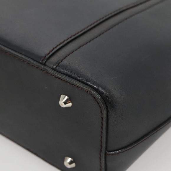 BURBERRY Hand Bag Leather Black Silver Auth ep10090 - Picture 15 of 16